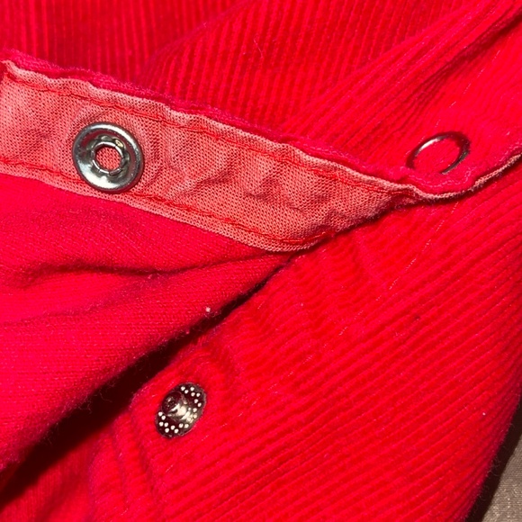 Vintage Overalls Corduroy JC Penney Toddletime Red 6 Months Japan Bear Blocks - Picture 10 of 13